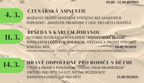 Přehled akcí v březnu